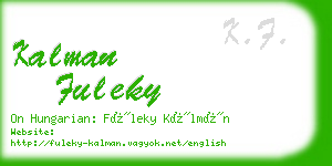 kalman fuleky business card